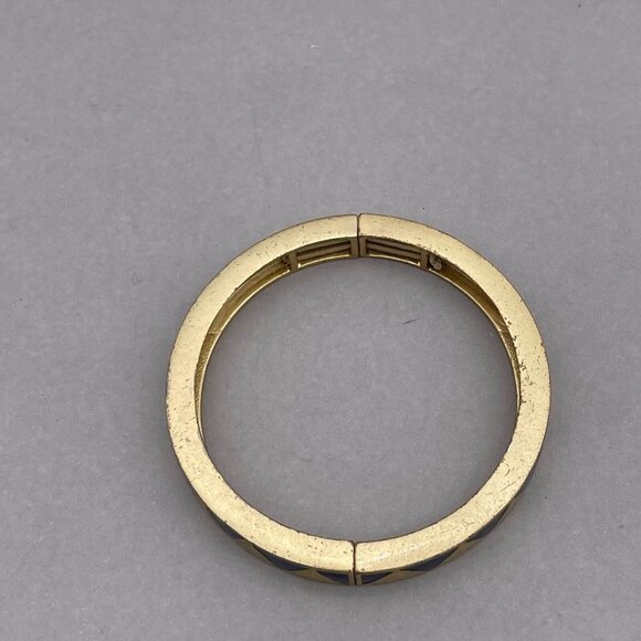 Lia Sophia on Point Retired Stretch Bracelet Blue and Gold Tone - Picture 5 of 5